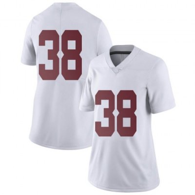 NCAA Women's Alabama Crimson Tide #38 Zavier Mapp Stitched College Nike Authentic No Name White Football Jersey JN17C74KN